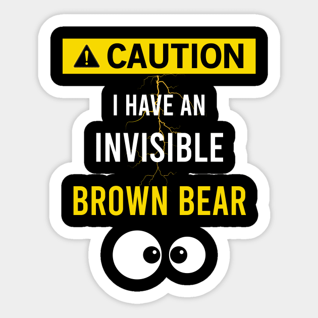 Invisible Brown Bear Sticker by flaskoverhand